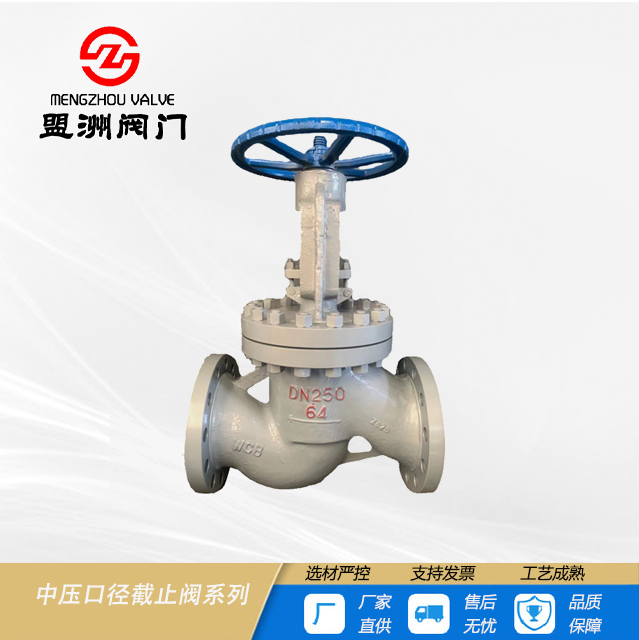 Medium pressure caliber globe valve